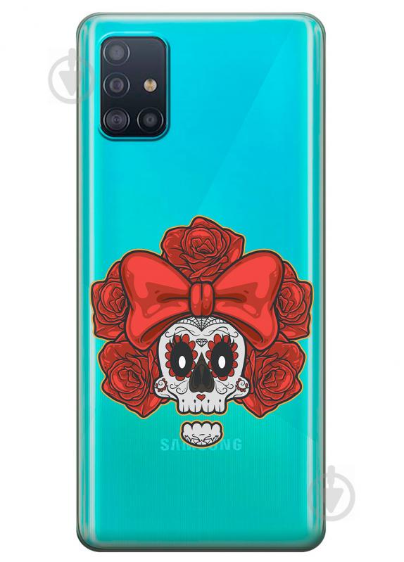 Прозорий силіконовий чохол iSwag для Samsung Galaxy A51 - Готичний череп (KS3179)