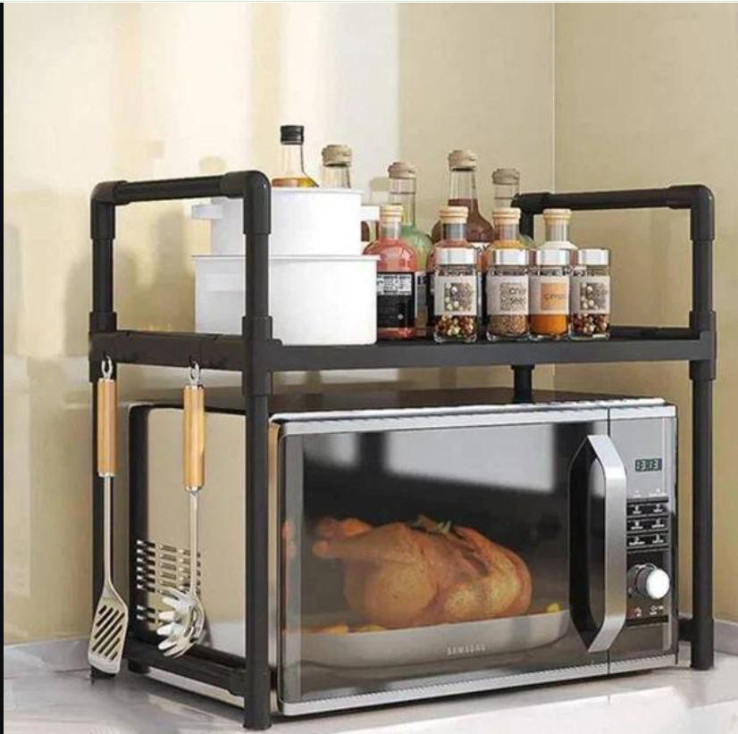 Полка-стеллаж для микроволновки Good Idea двухярусная с крючками (33229590)