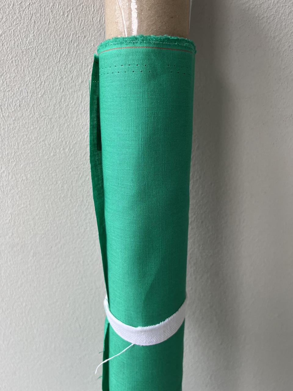 Ткань рубашечно-платья Linen Plus 100% лен Зеленый