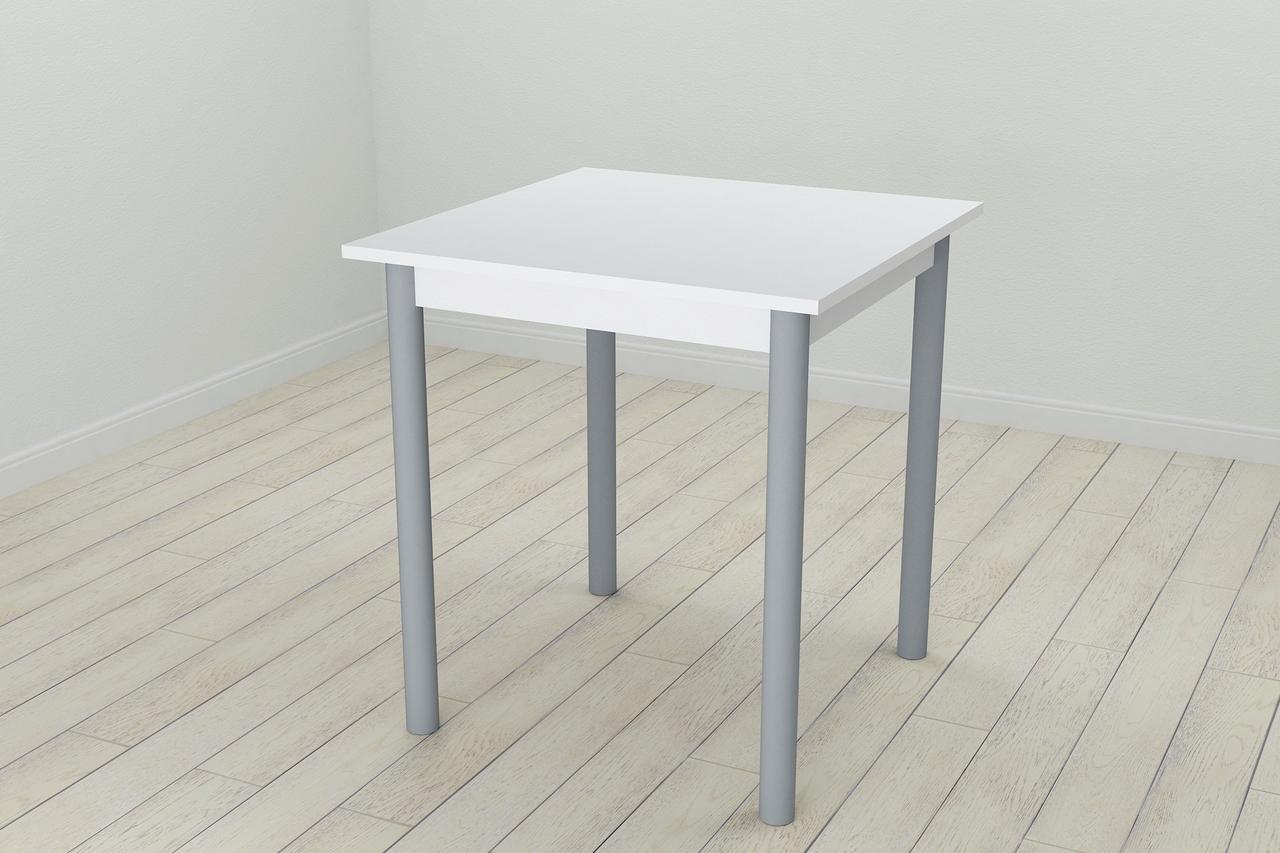 Стол кухонный Ferrum-decor Агата ДСП 16 мм 75x70x70 см Серый/Белое (AGA0057)