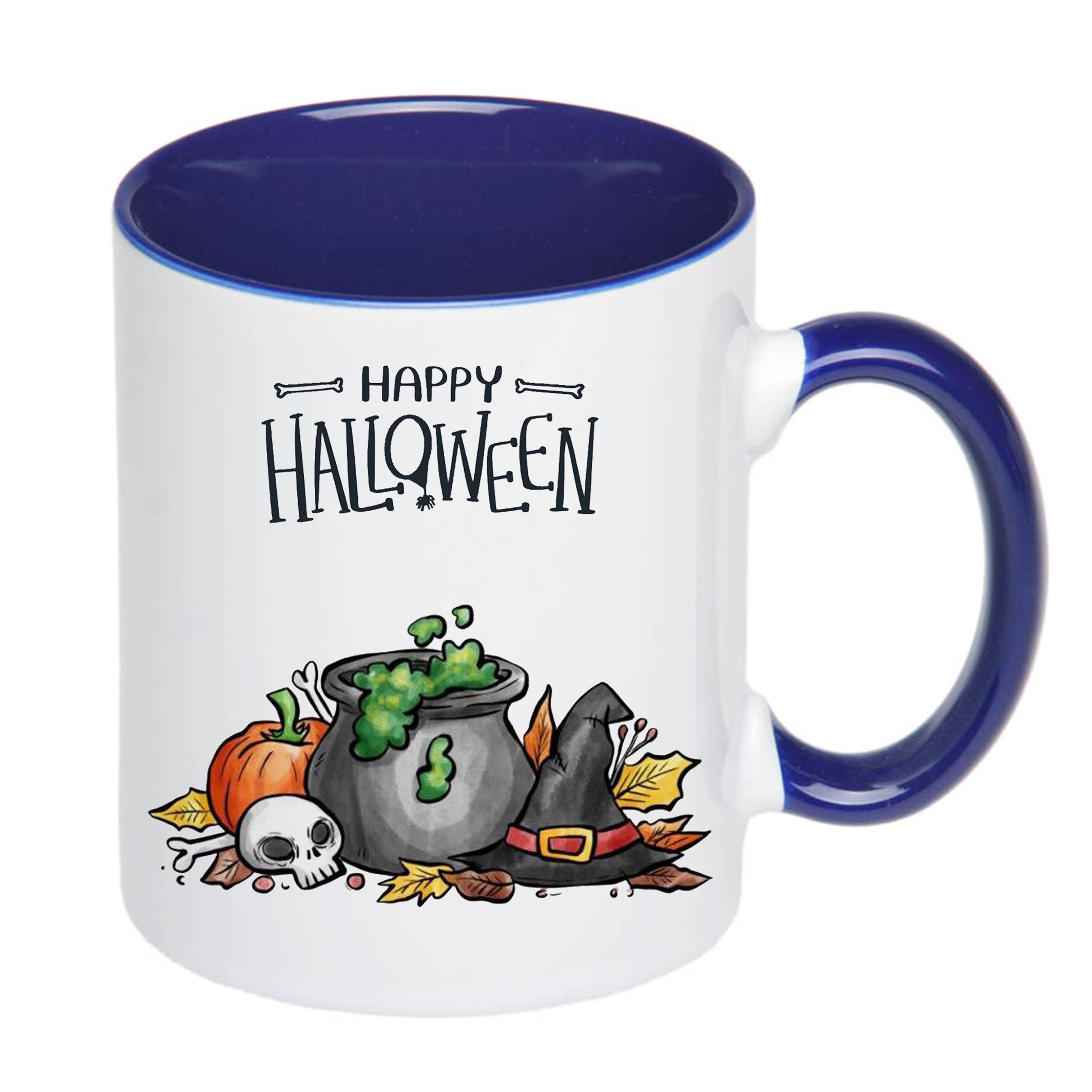 Чашка с печатью Happy Helloween №3 330 мл Синий (20997) - фото 2