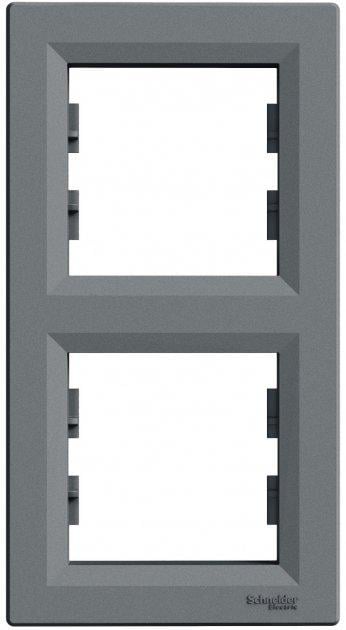 Рамка вертикальная Schneider Electric EPH5810262 Asfora 2 поста пластик Стальной (11485845) Рамка вертикальная Schneider Electric EPH5810262 Asfora 2 поста пластик Стальной (11485845)