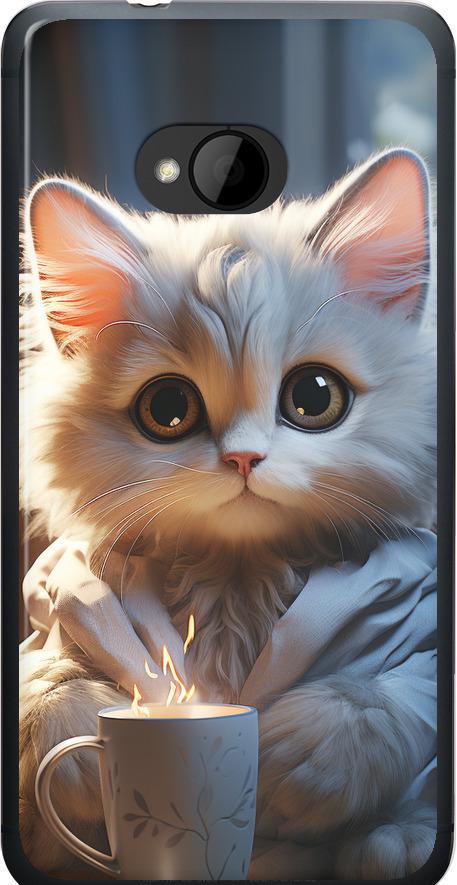 Чехол на HTC One M7 White cat (5646u-36-42517)