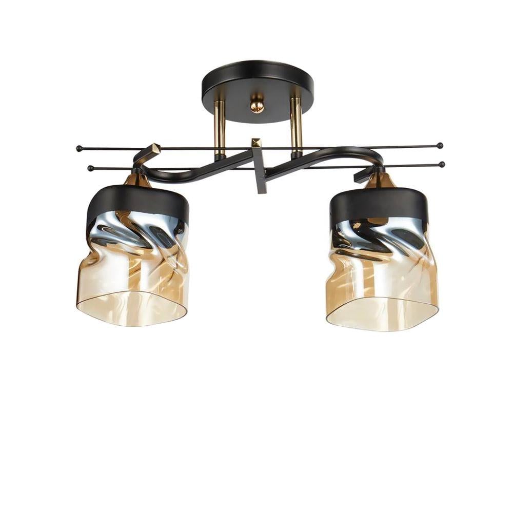 Люстра потолочная Light House SC-20233/2 BK/FG 280х125х255 мм Черный/Золотой