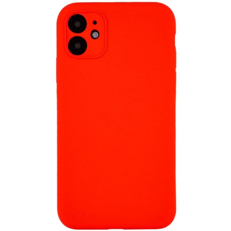 Противоударный чехол Silicone Case Full Camera Protective (AA) NL для Apple iPhone 12 (6.1") Красный / Red