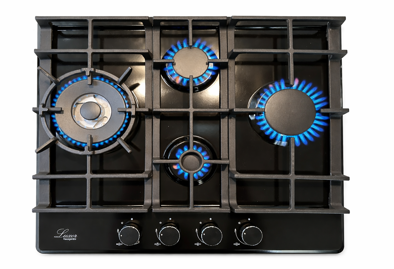 Варочная поверхность газовая Luxor RG 650 BK EM с круглой подставкой для Wok (31951361)