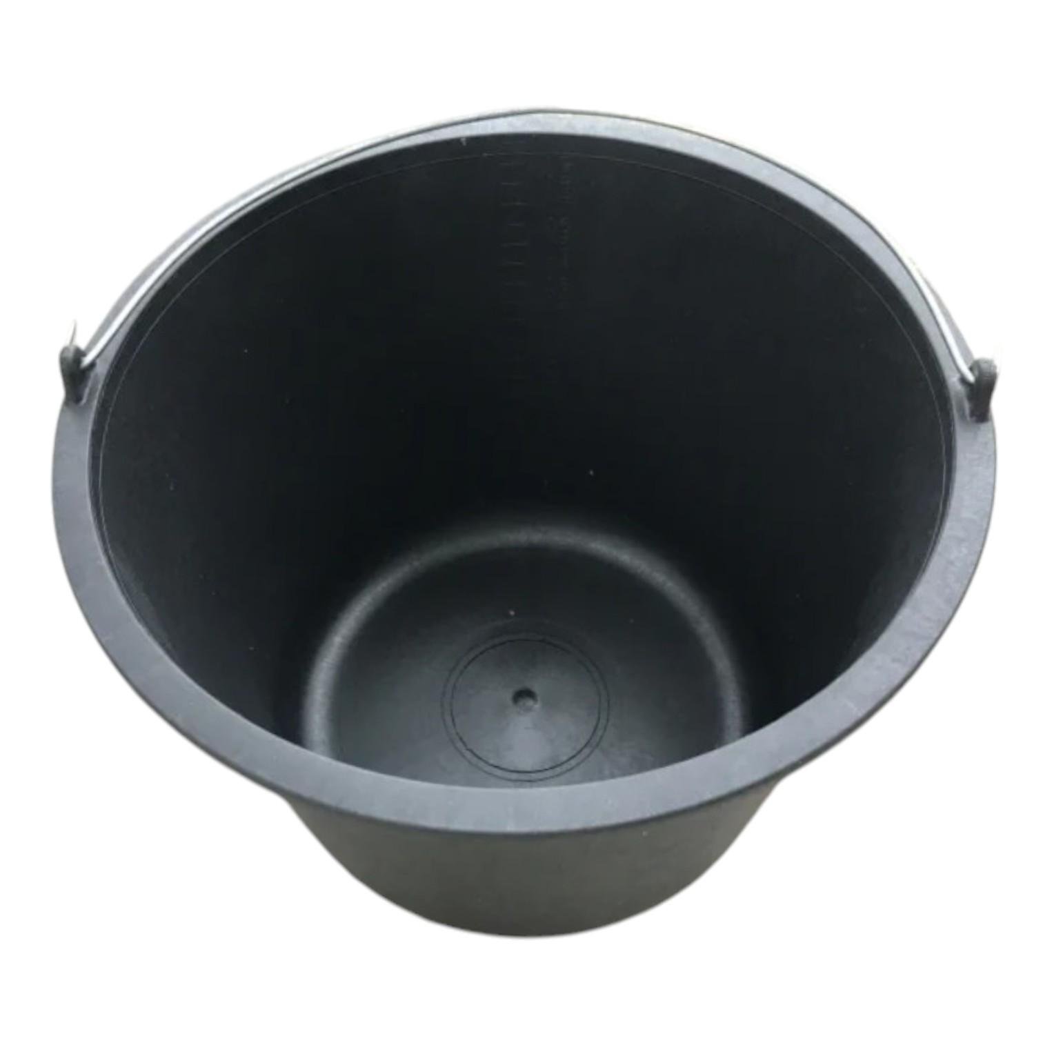 Ведро строительное с мерной шкалой 12 л Ø 30 см Черный (25343565) - фото 3 Ведро строительное с мерной шкалой 12 л Ø 30 см Черный (25343565) - фото 3