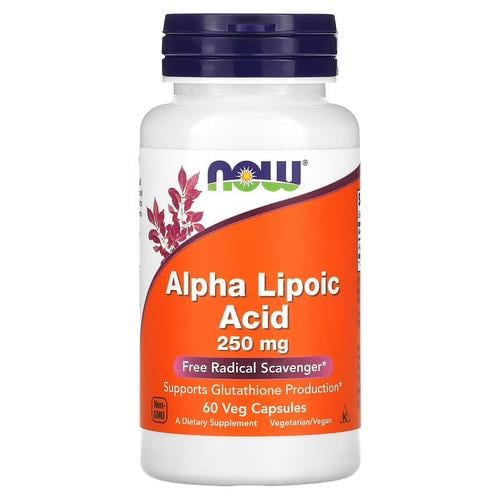 Альфа-липоевая кислота NOW Alpha Lipoic Acid 250 мг 60 капс. (NOW-03042)