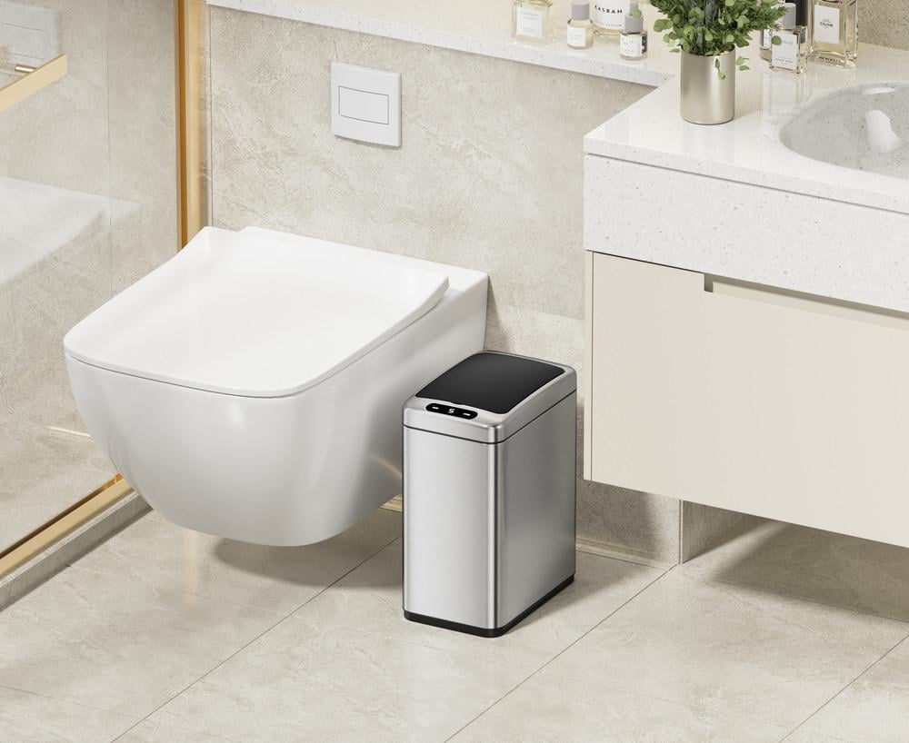 Відро для сміття сенсорне Koer TC-020408-02 прямокутне 8 л Нержавіюча сталь (KR5588) - фото 7