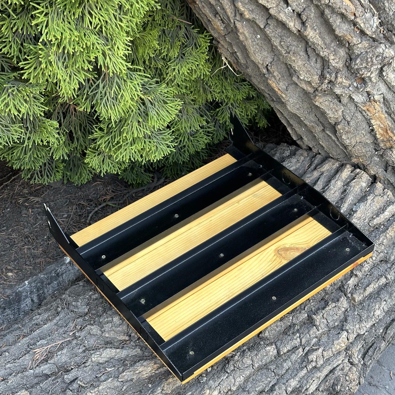 Полка боковая Metalzavod для мангала Прометей на 9-12 шампуров светлое дерево 30,95х34,1х6,85 см (PLK-MDR12-LT) - фото 4 Полка боковая Metalzavod для мангала Прометей на 9-12 шампуров светлое дерево 30,95х34,1х6,85 см (PLK-MDR12-LT) - фото 4