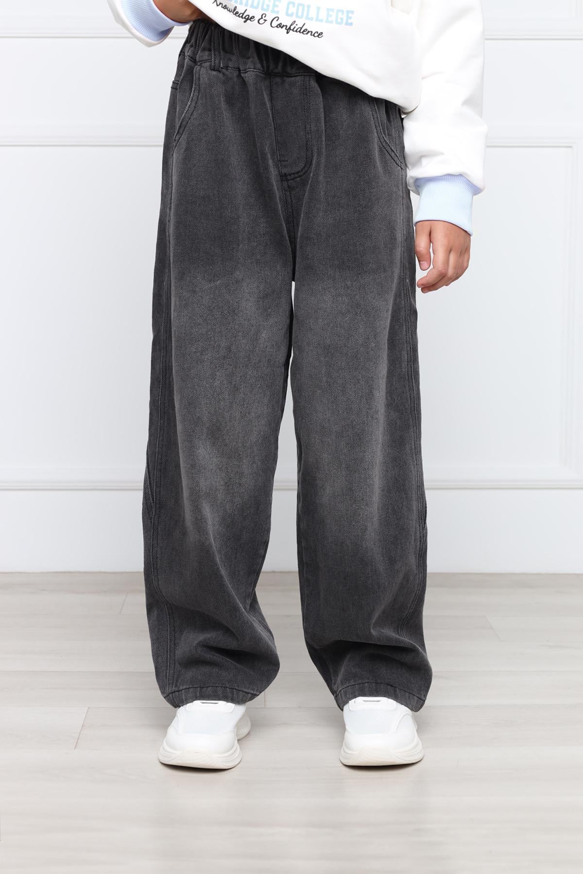 Джинсы baggy для мальчика 140 см Серый (ЦБ-00297151)
