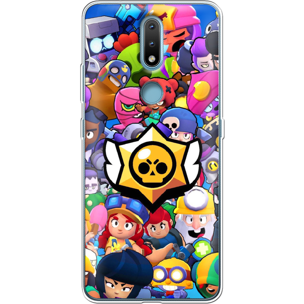 Чехол Boxface Nokia 2.4 Brawl Stars Прозрачный силикон (41297-up2389-41297)