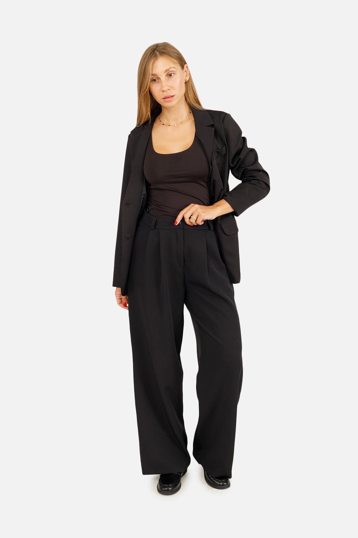 Жакет жіночий ЦБ-00258214 р. 46 Чорний (SKT001016089) - фото 5 Жакет жіночий ЦБ-00258214 р. 46 Чорний (SKT001016089) - фото 5