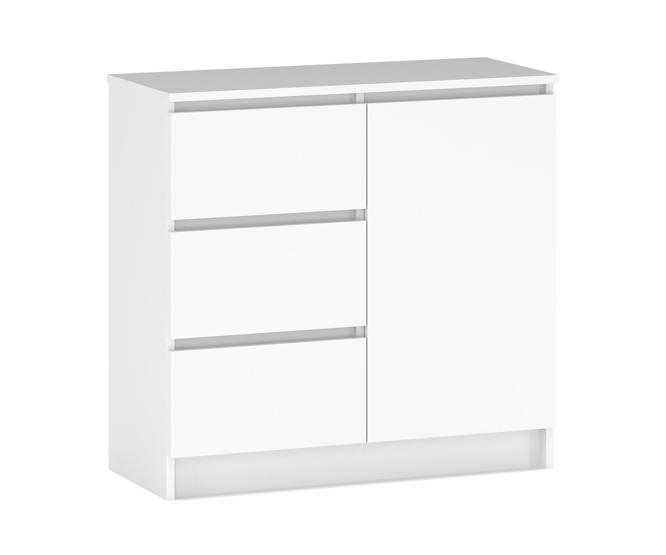 Комод Меблі Сервіс Бруклін 1Д3Ш 80,4х76,6х35 см Білий (01384-005)