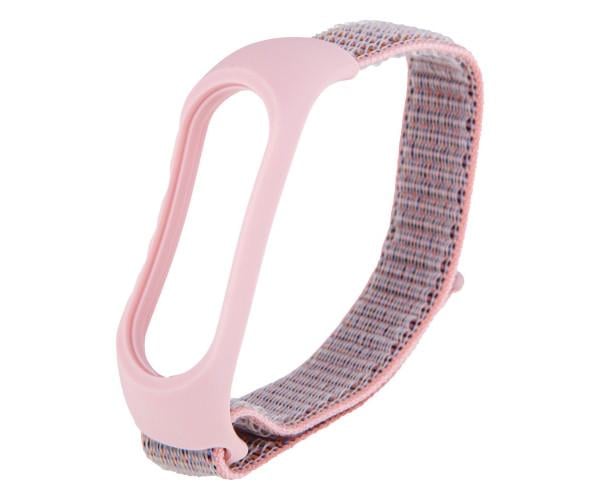 Ремінець для Xiaomi Mi Band 4/5/6 Nylon Light Pink