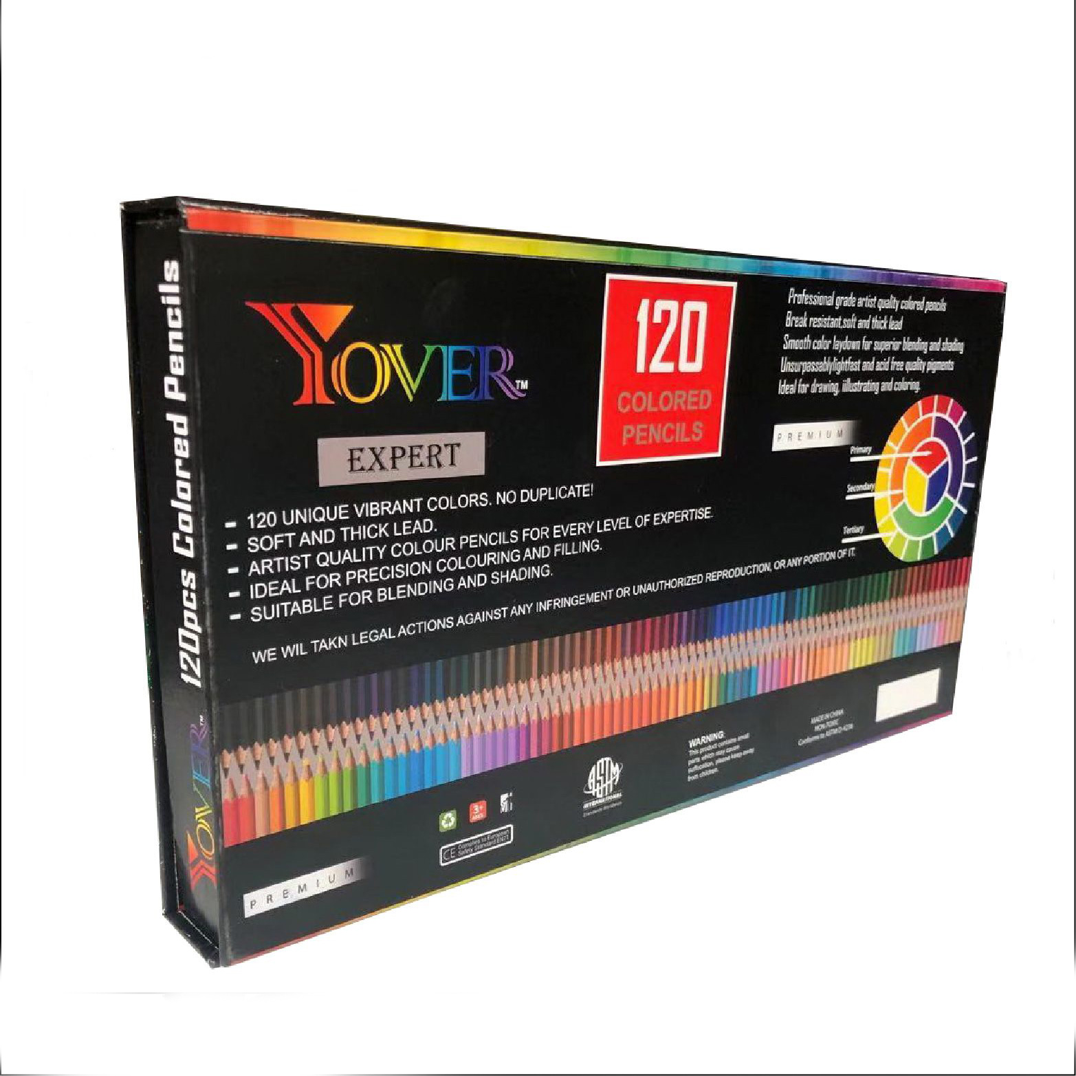 Набор цветных карандашей Yover Expert 120 шт. (RNG-20202) - фото 4 Набор цветных карандашей Yover Expert 120 шт. (RNG-20202) - фото 4