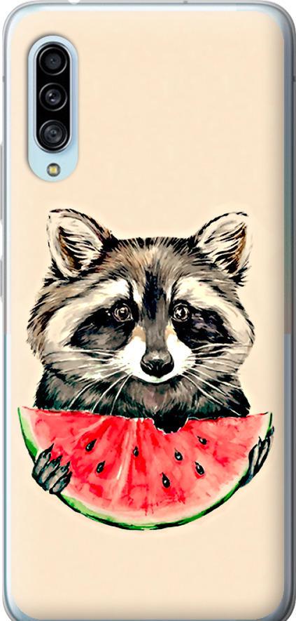 Чехол на Samsung Galaxy A90 5G Енотик с арбузом (4605u-1800-42517)