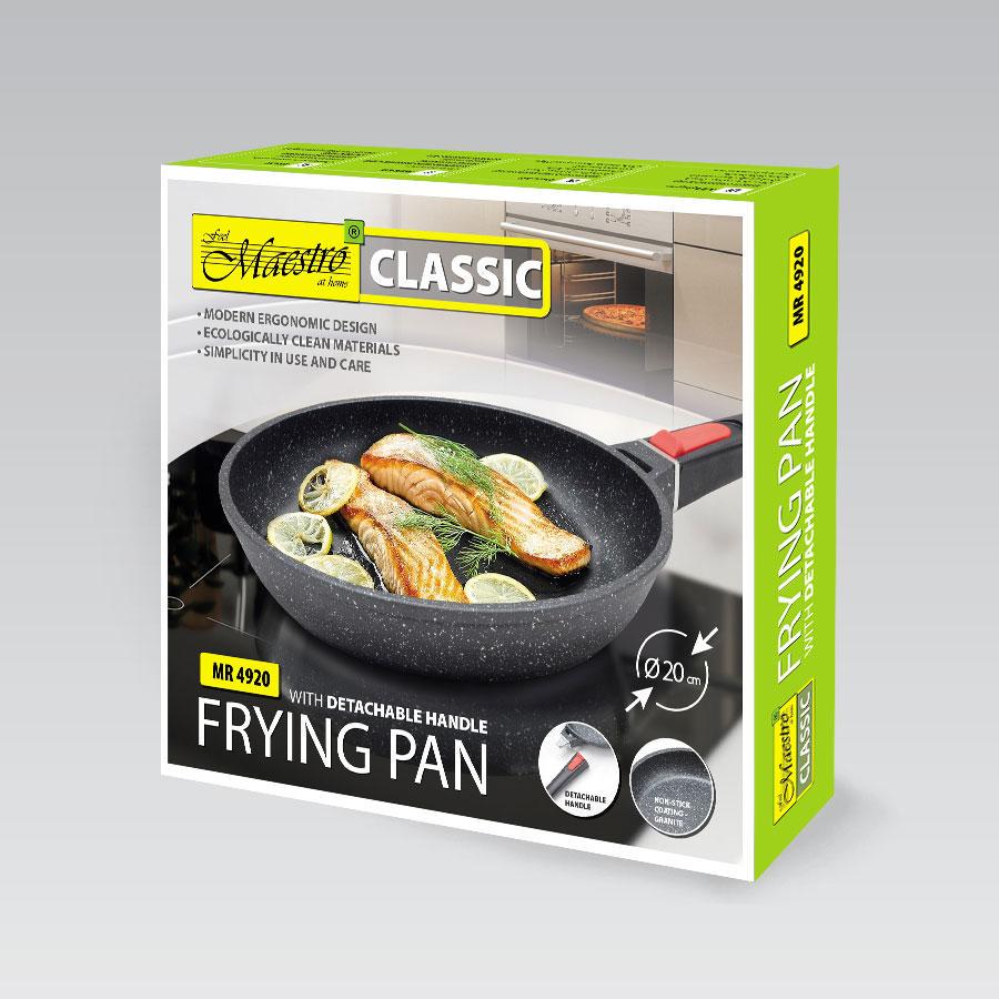 Сковорода с антипригарным покрытием со съемной ручкой Maestro 20 см (MR-4920) - фото 6 Сковорода с антипригарным покрытием со съемной ручкой Maestro 20 см (MR-4920) - фото 6