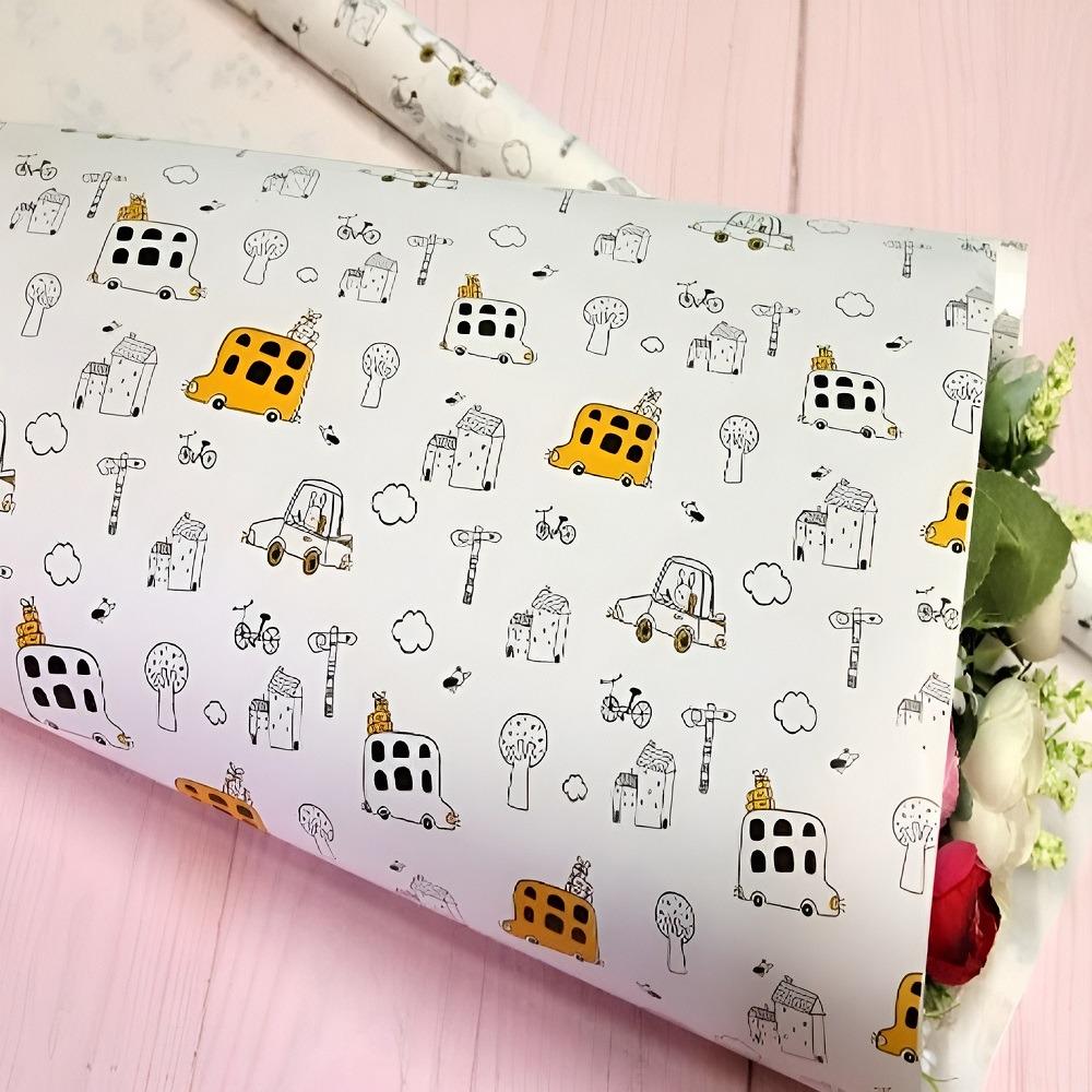 Бумага упаковочная крафт Машинки на белом 70х100 см 10 л (1038БЛ) Бумага упаковочная крафт Машинки на белом 70х100 см 10 л (1038БЛ)