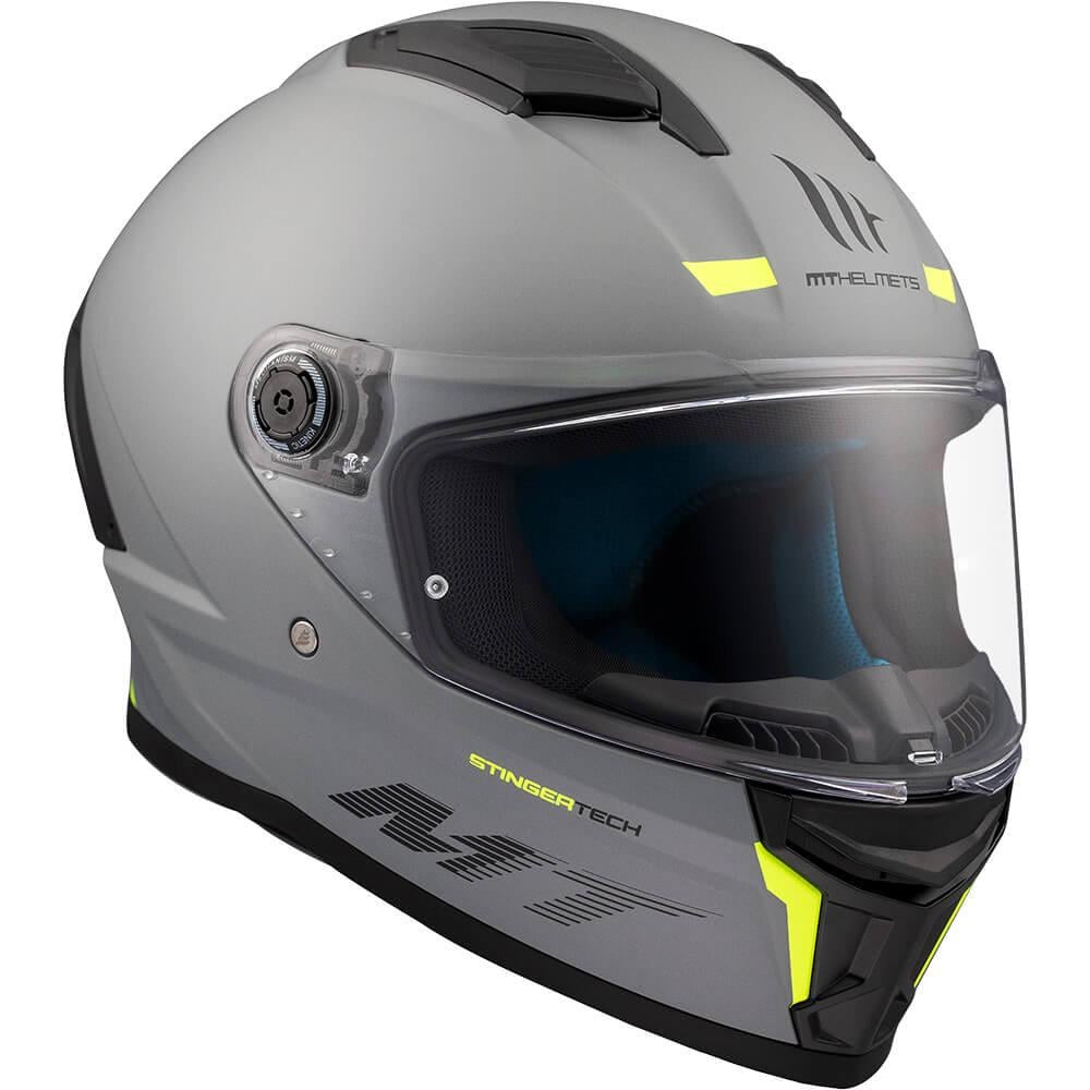Мотошлем MT HELMETS STINGER 2 A12 Solid XS Matt Grey (29245) - фото 4