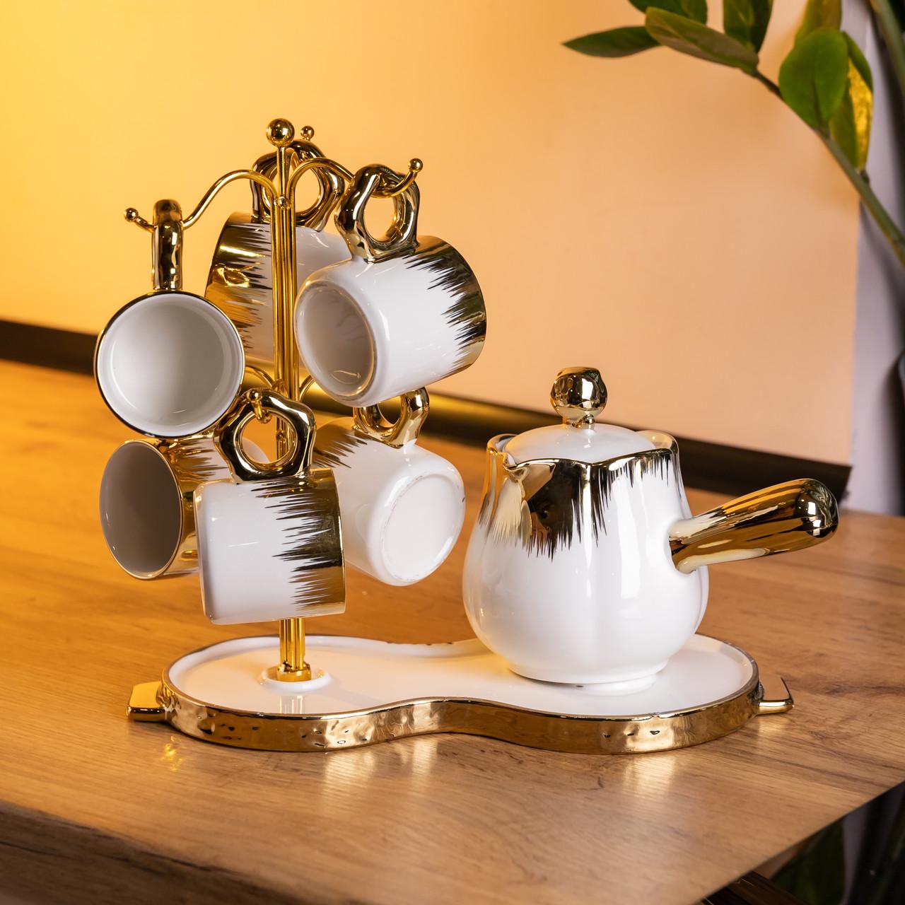 Набір для кави по-турецьки порцеляновий Charisma на 6 персон (FM-JJ-3) - фото 2 Набір для кави по-турецьки порцеляновий Charisma на 6 персон (FM-JJ-3) - фото 2