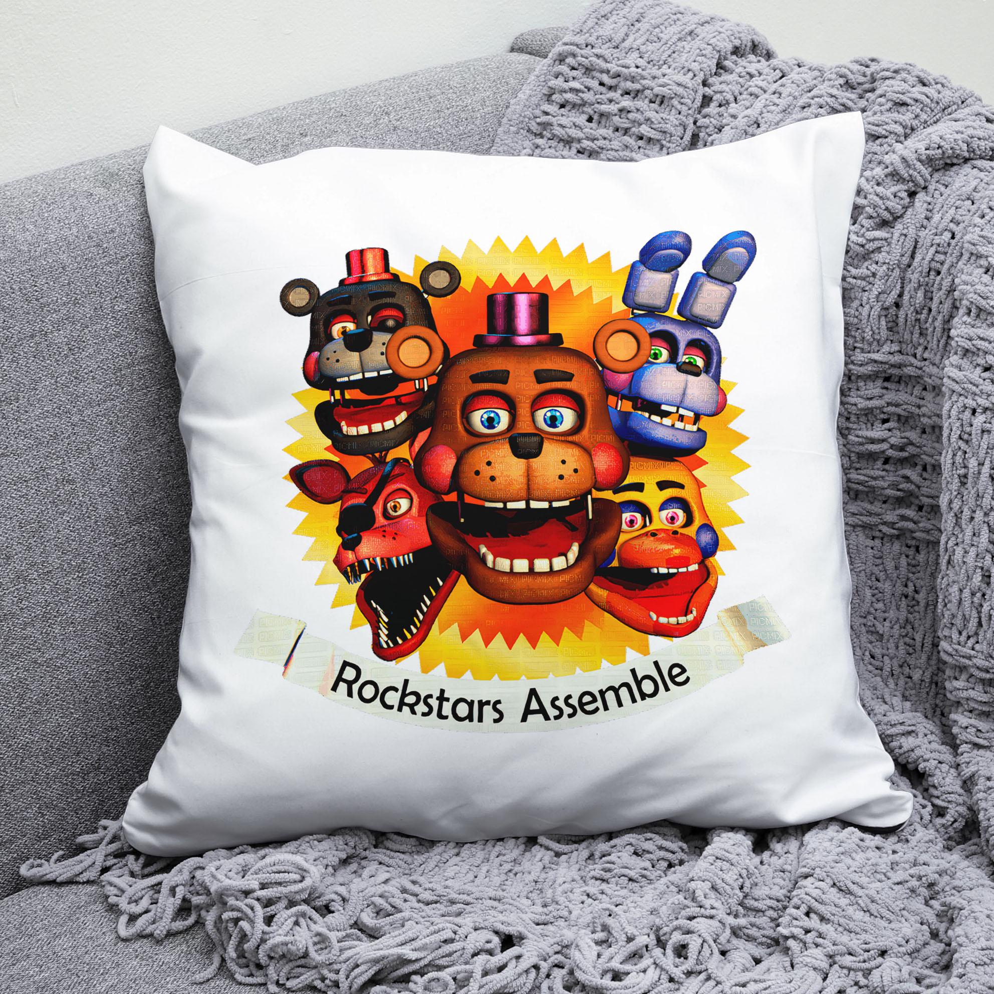 Плюшевая подушка квадрат с принтом игры Five Nights at Freddy's "4
