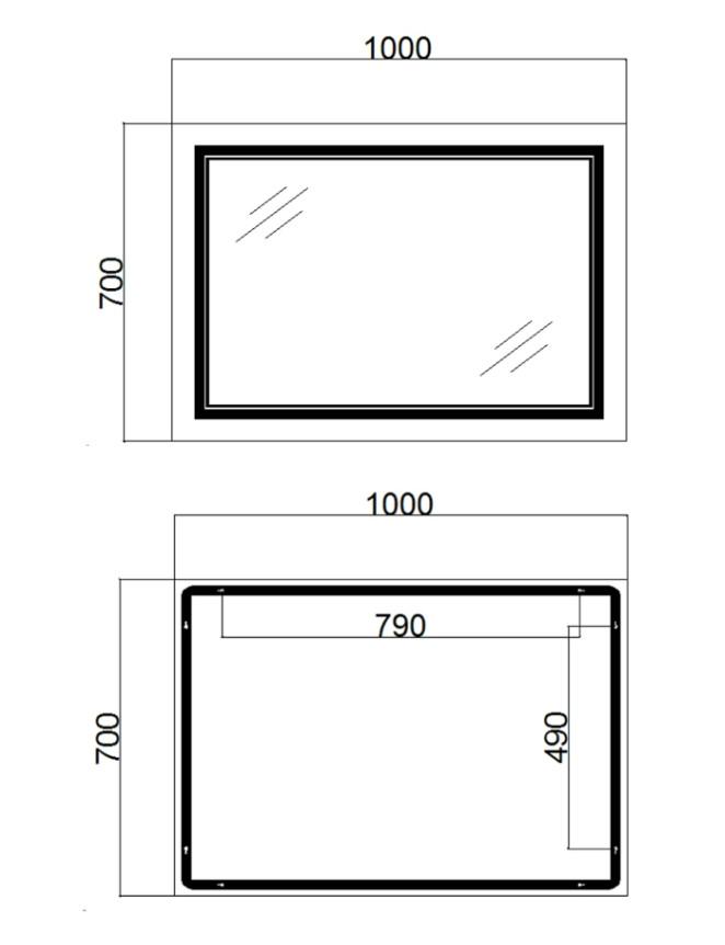 Зеркало для ванной комнаты Qtap Cardinal с LED-подсветкой Touch (QT0478C10070) - фото 9