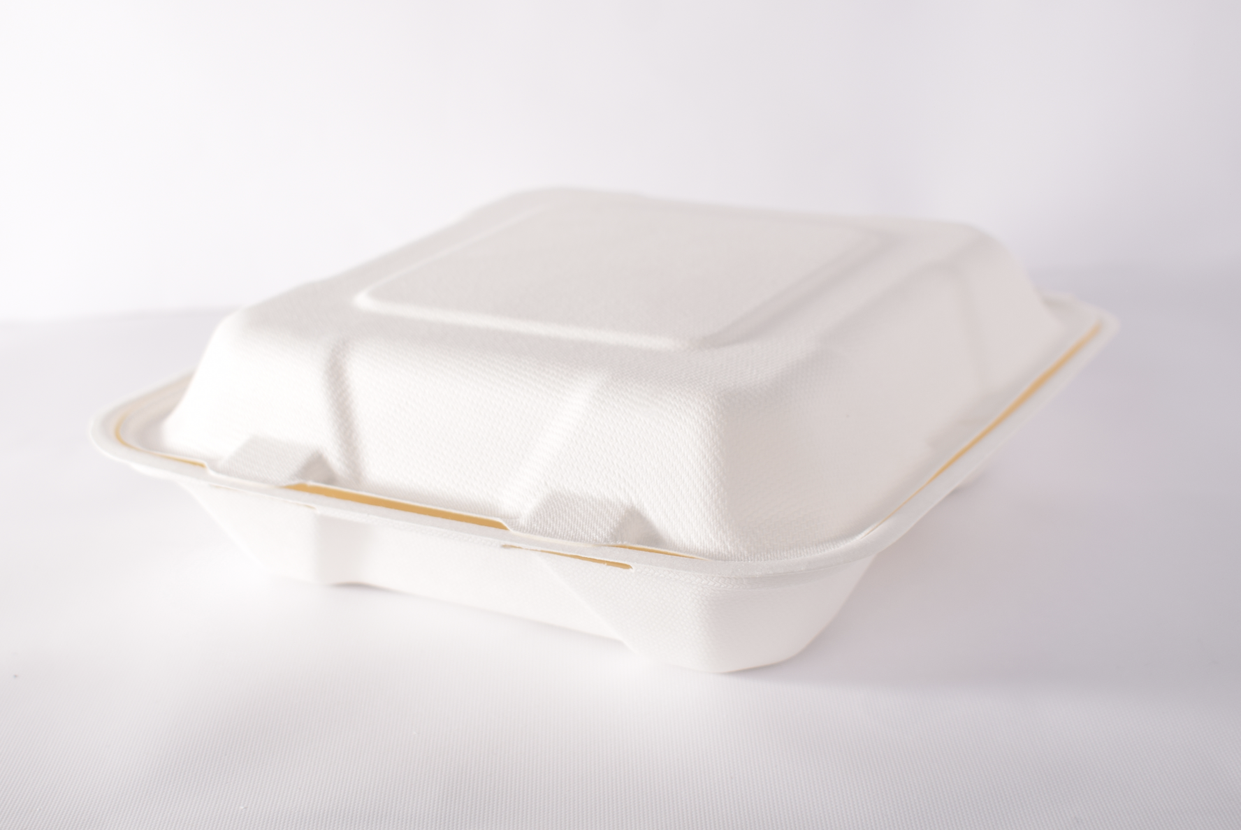 Ланч-бокс с 3 отделениями из тростника 21х20х6,3 см 100 шт.