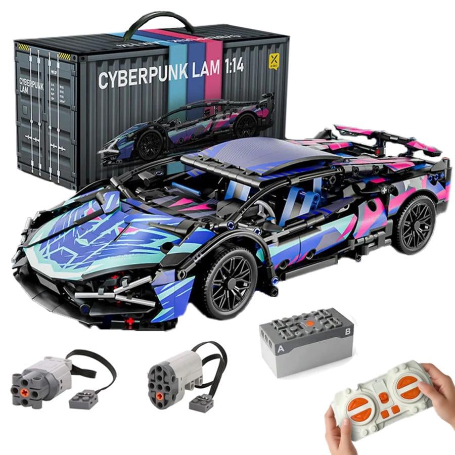 Машинка-конструктор на дистанційному керуванні Lamborghini Sian FK937 Cyberpunk 2.0 1291 деталь Чорний (29011971)