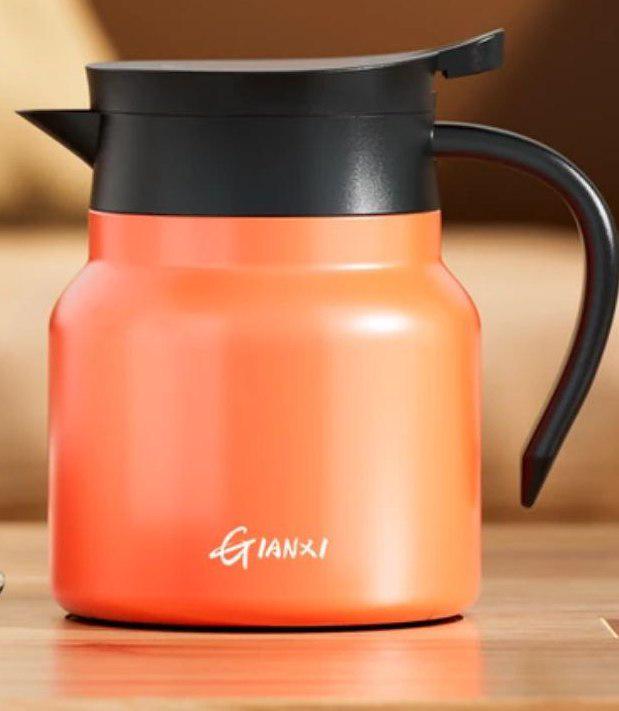 Термоквшин с двойными стенками из нержавеющей стали с контролем температуры 800 мл Оранжевый (561329)