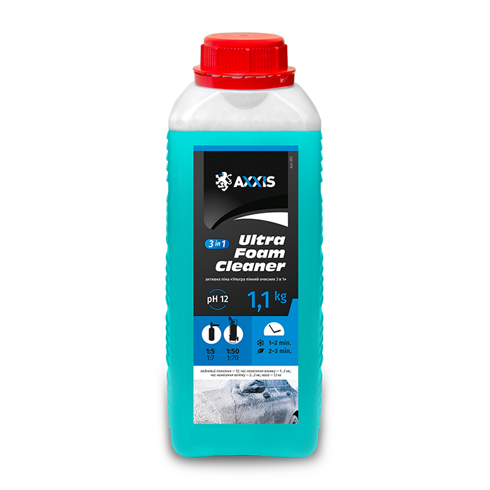 Пена активная Axxis Ultra Foam Cleaner 3в1 канистра 1 л (axx-392)