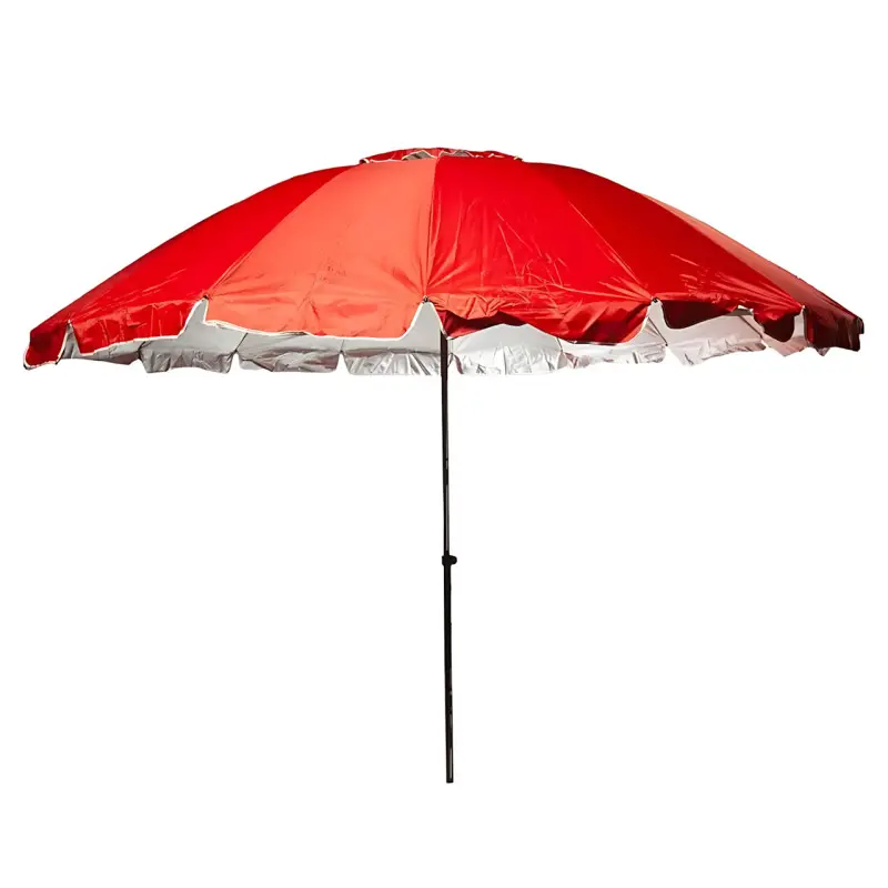 Парасолька торгова кругла з нейлону та металевими спицями D 2.5 м Червоний (zo25redkm) - фото 1 Парасолька торгова кругла з нейлону та металевими спицями D 2.5 м Червоний (zo25redkm) - фото 1