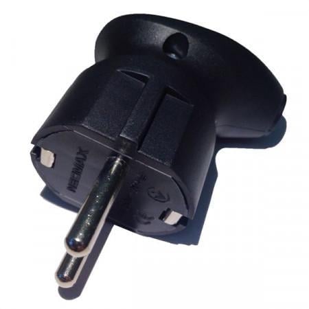 Вилка штепсельна кутова Neomax NX1104 з заземленням Чорний (27849279)