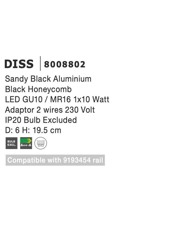 Прожектор трековый Nova Luce Diss (8008802) - фото 4 Прожектор трековый Nova Luce Diss (8008802) - фото 4