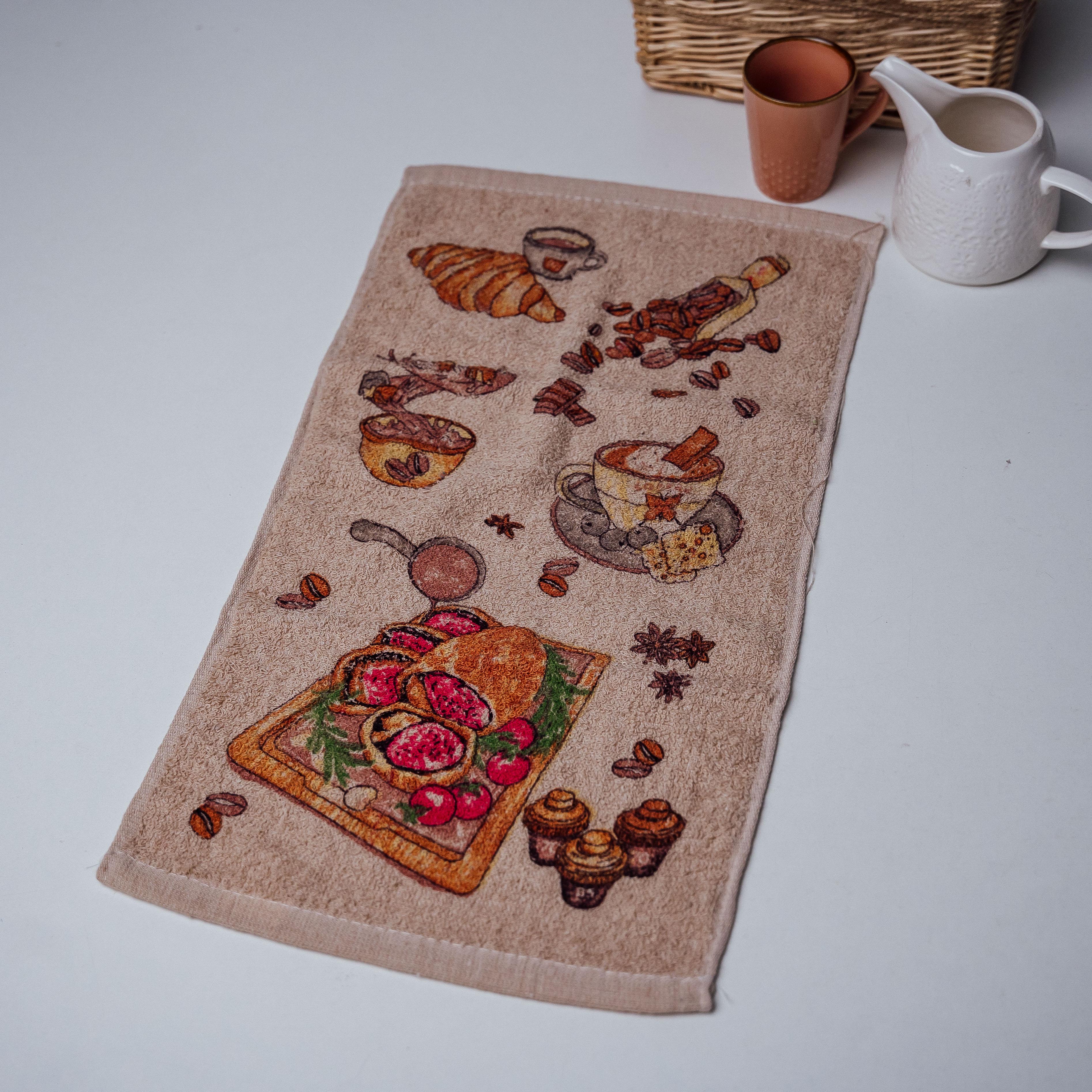 Кухонное полотенце 87211 Кофейная нота 25х50 см Бежевый (16785_12)