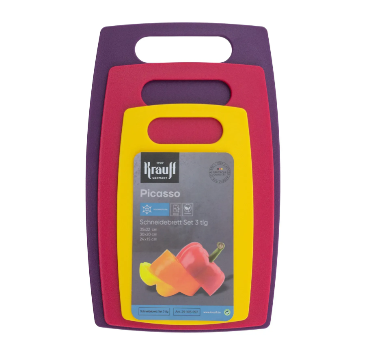 Набір мисок з нержавіючої сталі Krauff зі скляними контейнерами/подрібнювачем та кухонними дошками (28481) - фото 6 Набір мисок з нержавіючої сталі Krauff зі скляними контейнерами/подрібнювачем та кухонними дошками (28481) - фото 6