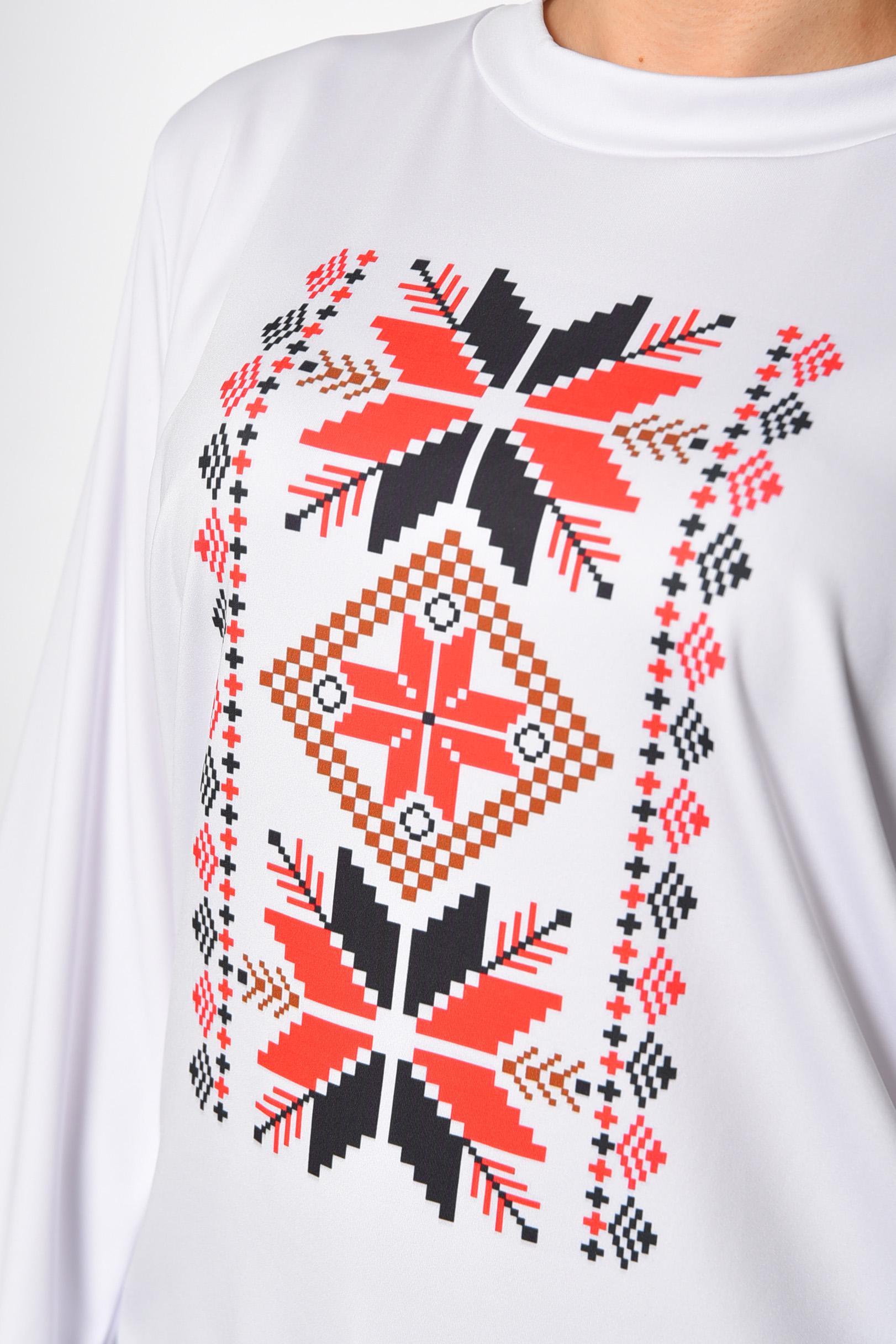 Світшот жіночий з малюнком L-XL Білий (185599) - фото 4 Світшот жіночий з малюнком L-XL Білий (185599) - фото 4