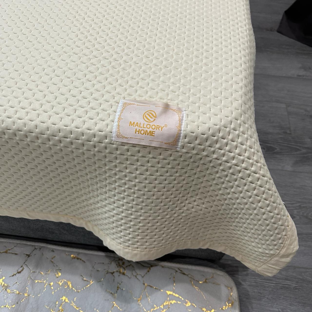 Покрывало на кровать евро 200x230 см Молочный (28796092) - фото 10 Покрывало на кровать евро 200x230 см Молочный (28796092) - фото 10