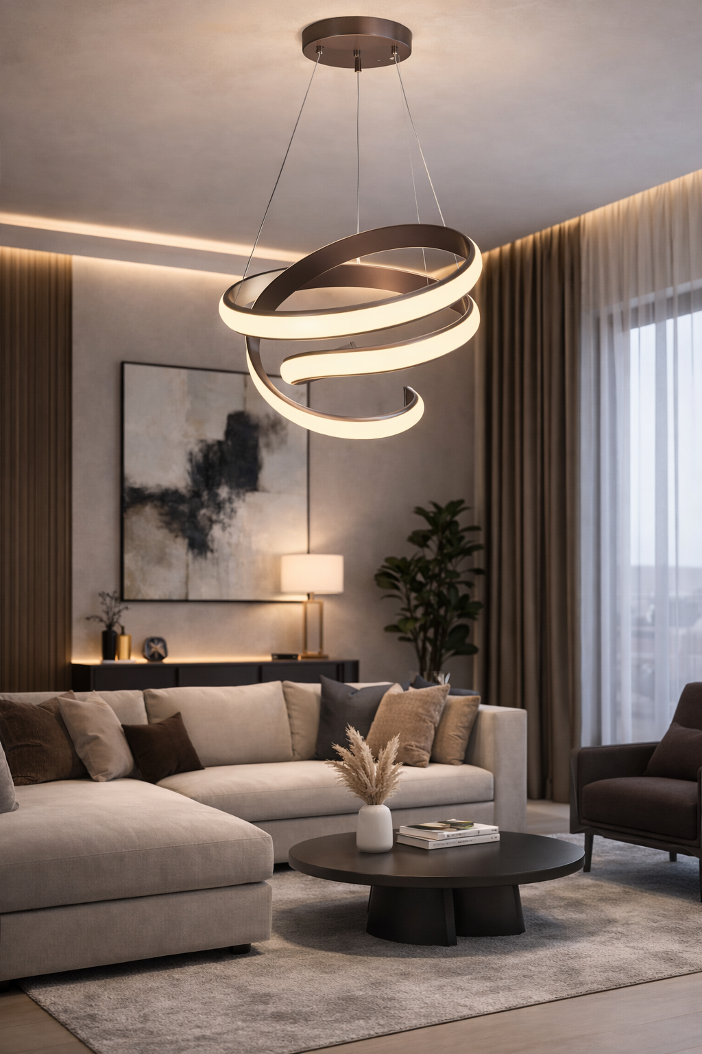 Люстра Helix Noir LED 3 режима 169W (20209/9CF)