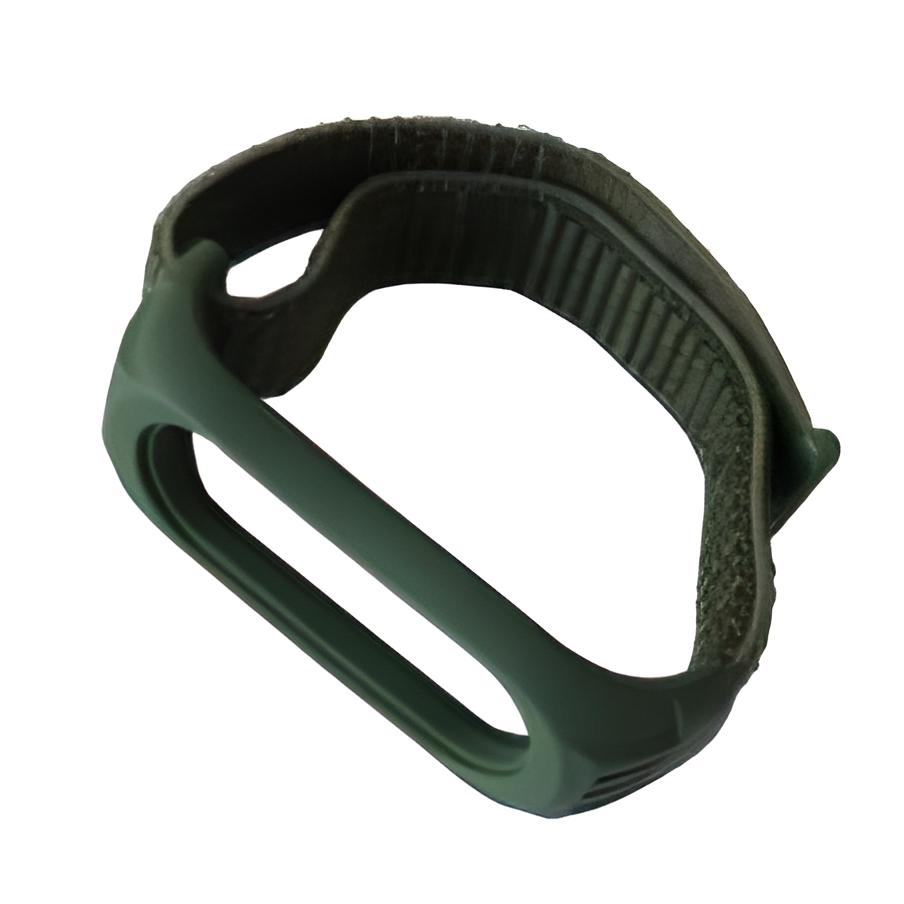 Ремешок для фитнес браслета Xiaomi Mi Band 3 4 Nylon Silicone Forest green