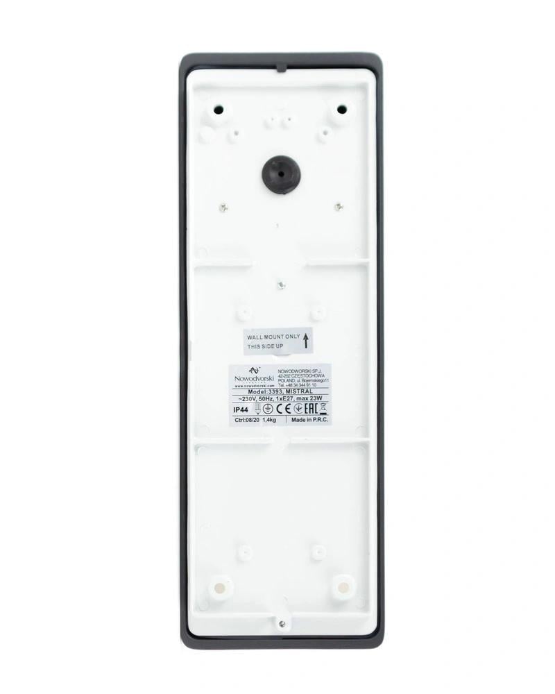 Уличный светильник Nowodvorski 3393 Mistral E27 23W IP44 Серый (28688541) - фото 3