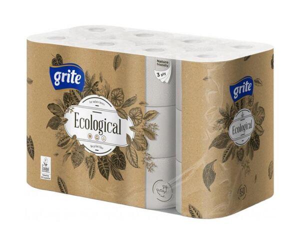 Туалетний папір тришаровий Grite Plius Ecological 14 м 24 рулони