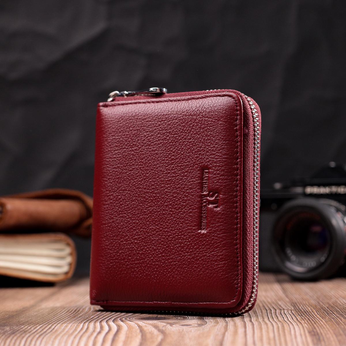 Гаманець жіночий шкіряний ST Leather 22450 Бордовий - фото 7