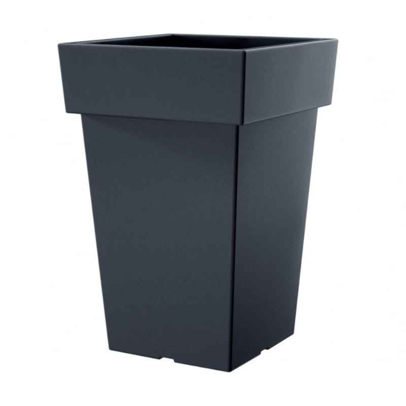 Горщик для квітів Prosperplast Lofly квадратний високий 24 см Антрацитовий