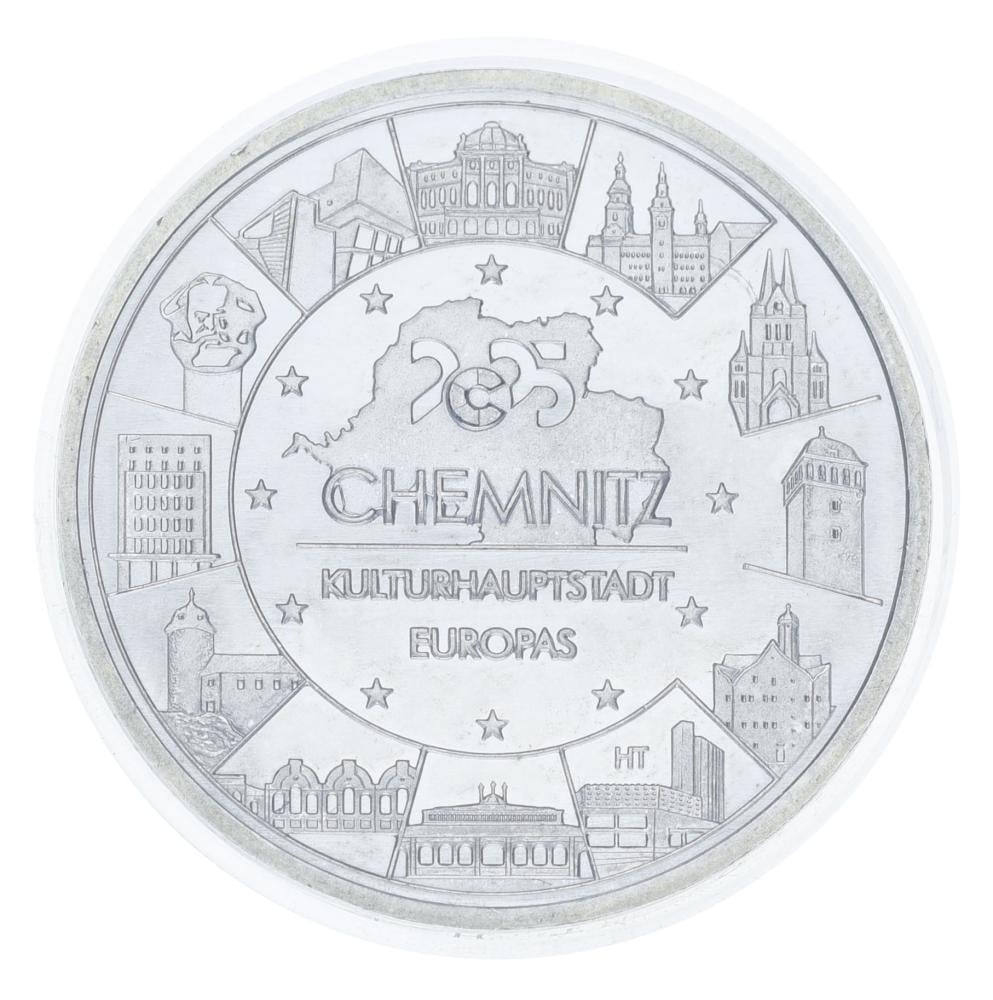 Коллекционная монета Германия 20 евро 2025 серебро UNC Хемниц Европейская столица культуры (М22228)
