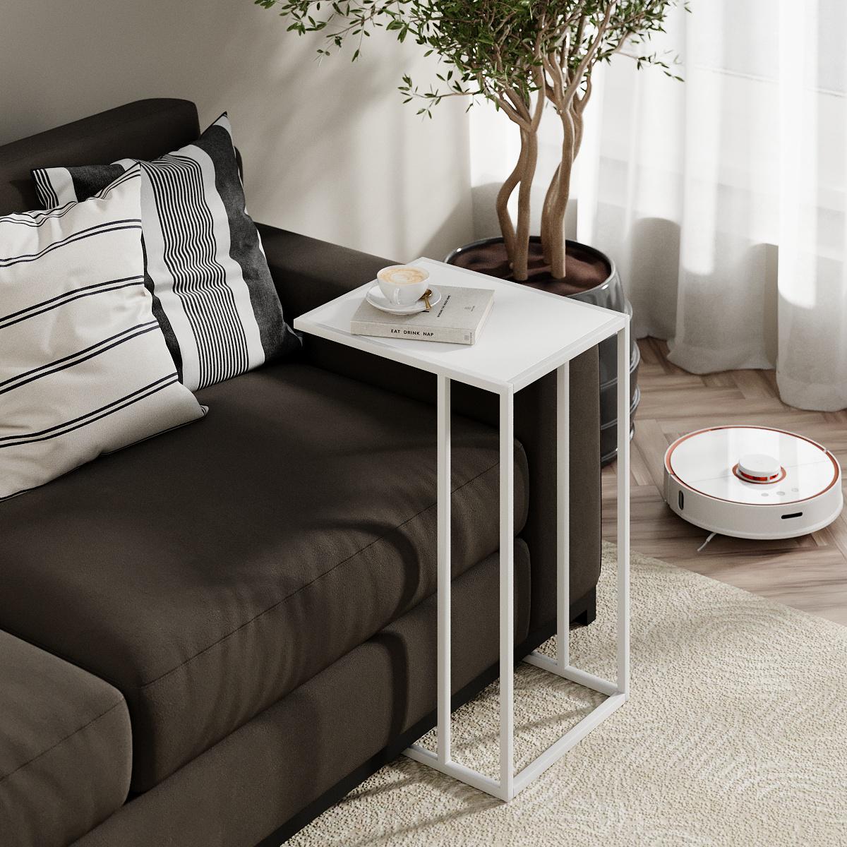 Стіл придиванний Art In Head Fiji Double 430х630х350 мм Білий/Білий (101014208) - фото 3 Стіл придиванний Art In Head Fiji Double 430х630х350 мм Білий/Білий (101014208) - фото 3