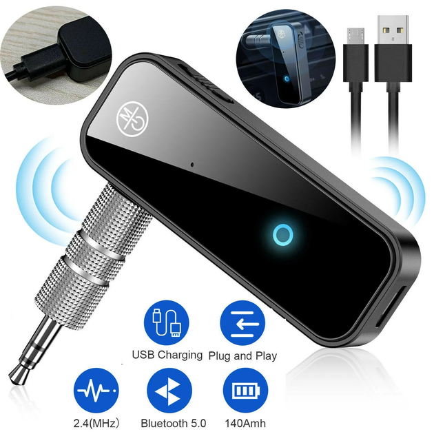 Адаптер Bluetooth Wireless C28 Transmitter&Receiver 5.0 з AUX виходом - фото 3