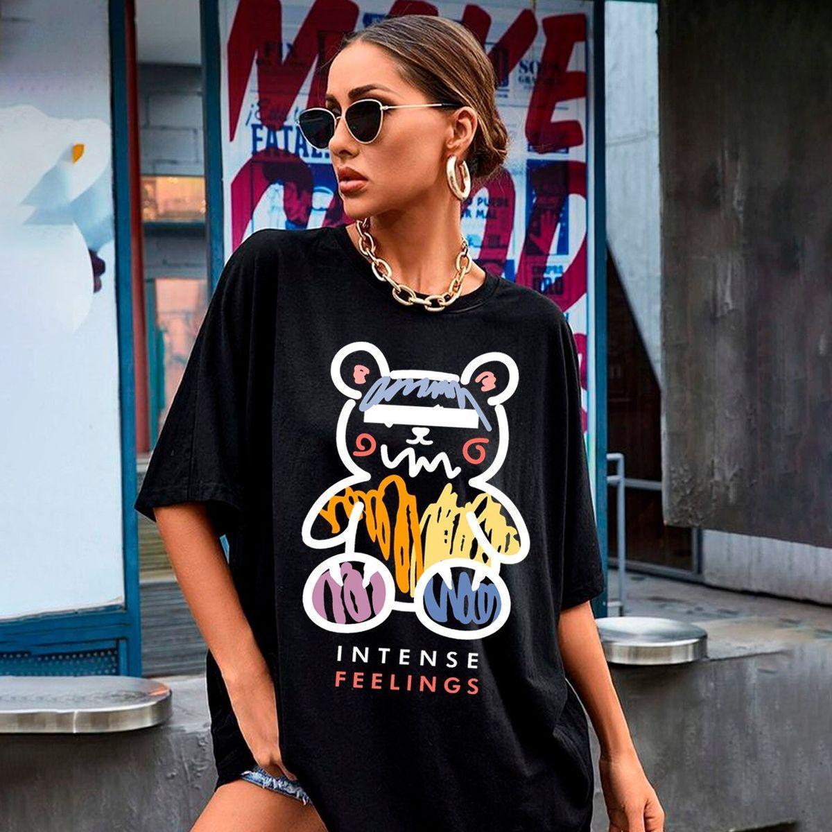 Футболка жіноча з принтом Pin-000-244 повсякденна XL Чорний (2664087704) Футболка жіноча з принтом Pin-000-244 повсякденна XL Чорний (2664087704)