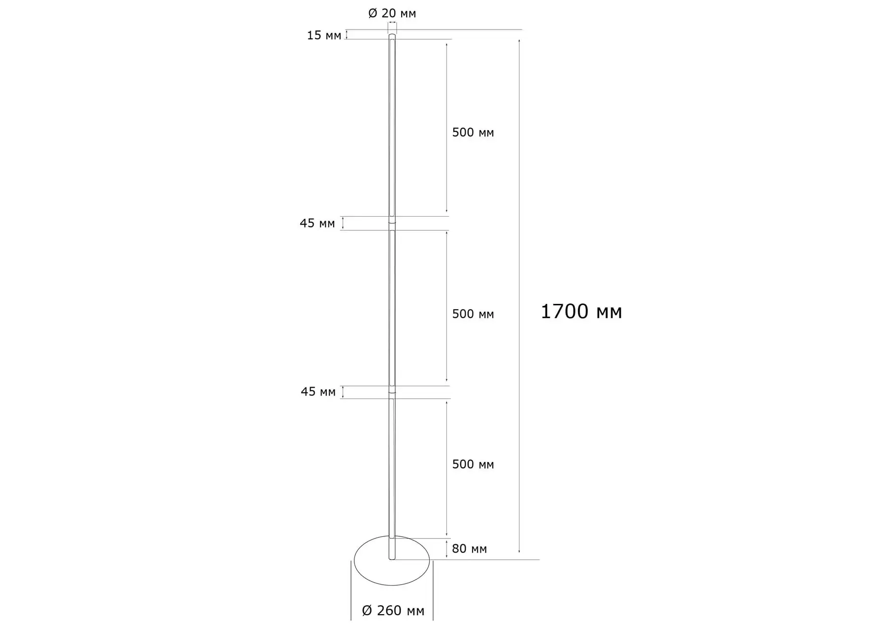 Торшер MJ-Light Kono Floor 3200K BK 15008 (13985839) - фото 3