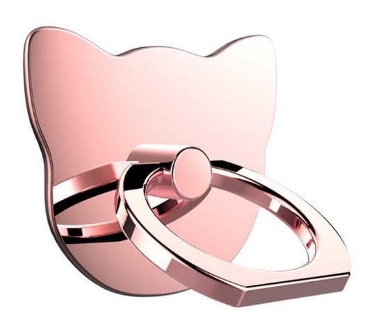 Подставка для телефона Котик металлический Rose Gold (855833995)